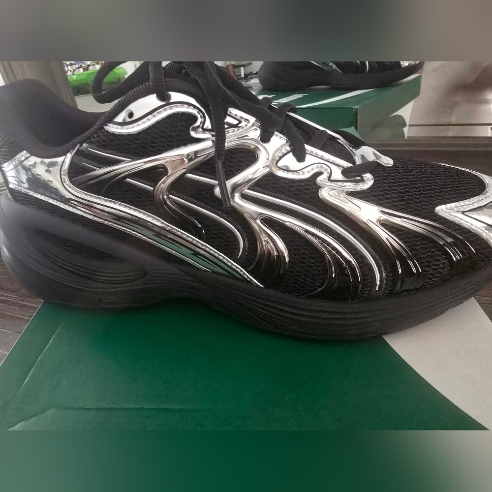 Puma Black and Silver Men's Shoes